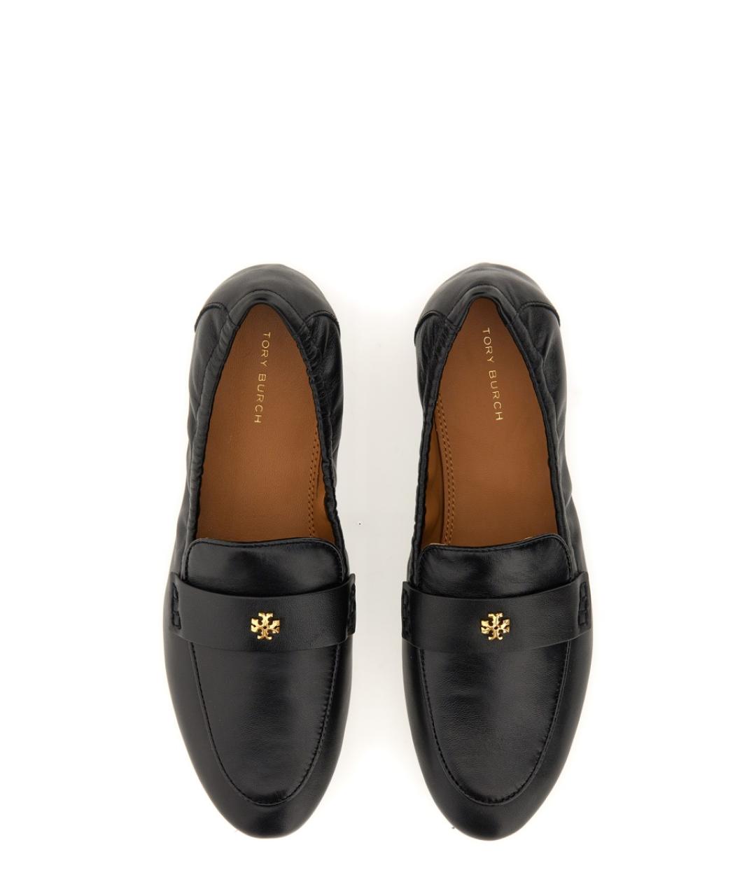 TORY BURCH Черные кожаные лоферы, фото 2