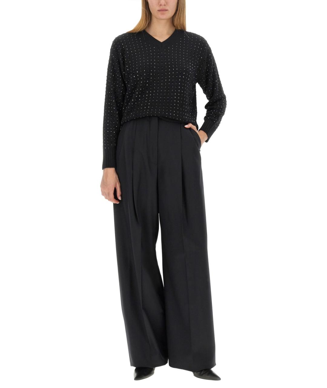 SPORTMAX Черный шерстяной джемпер / свитер, фото 2