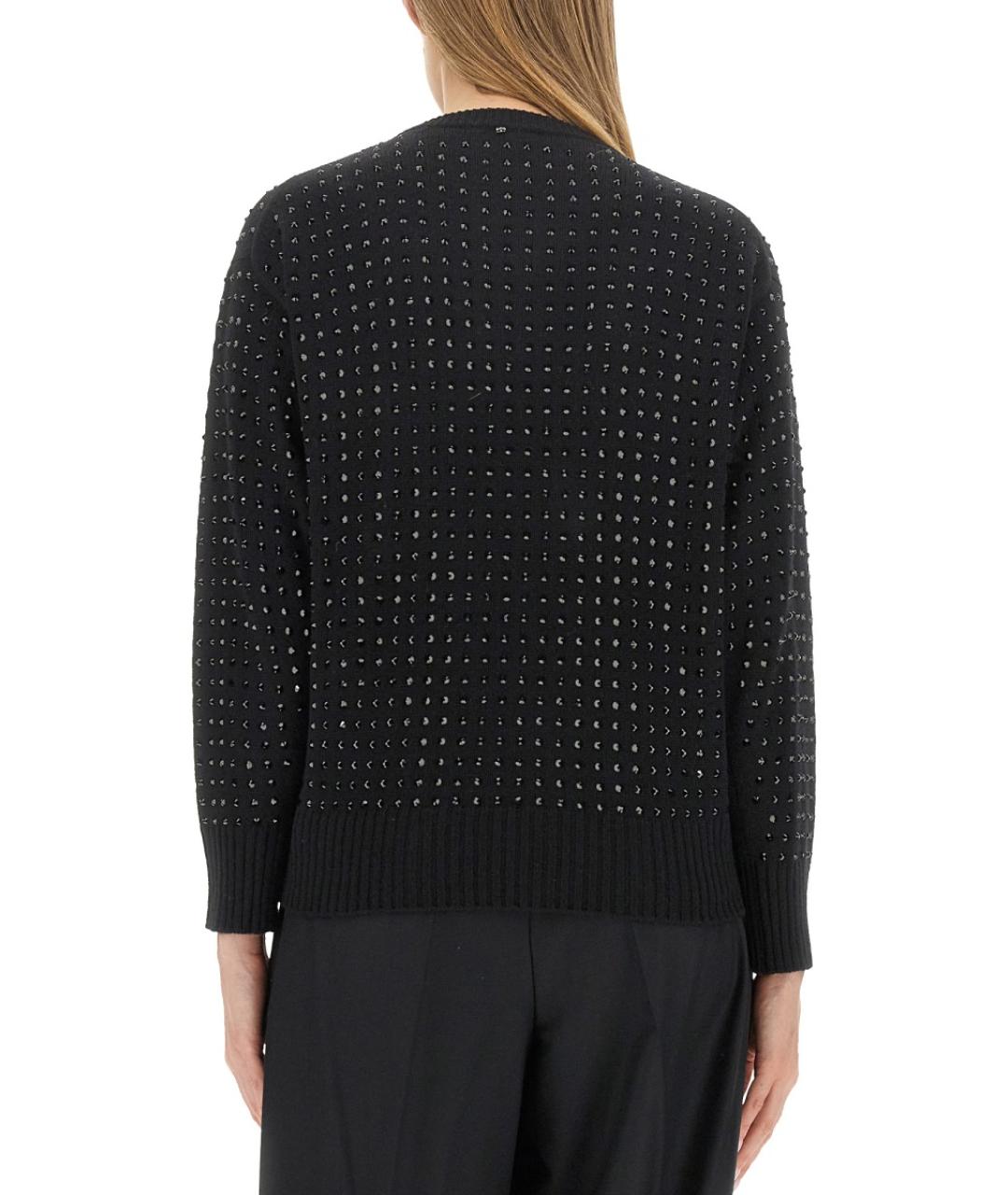 SPORTMAX Черный шерстяной джемпер / свитер, фото 3