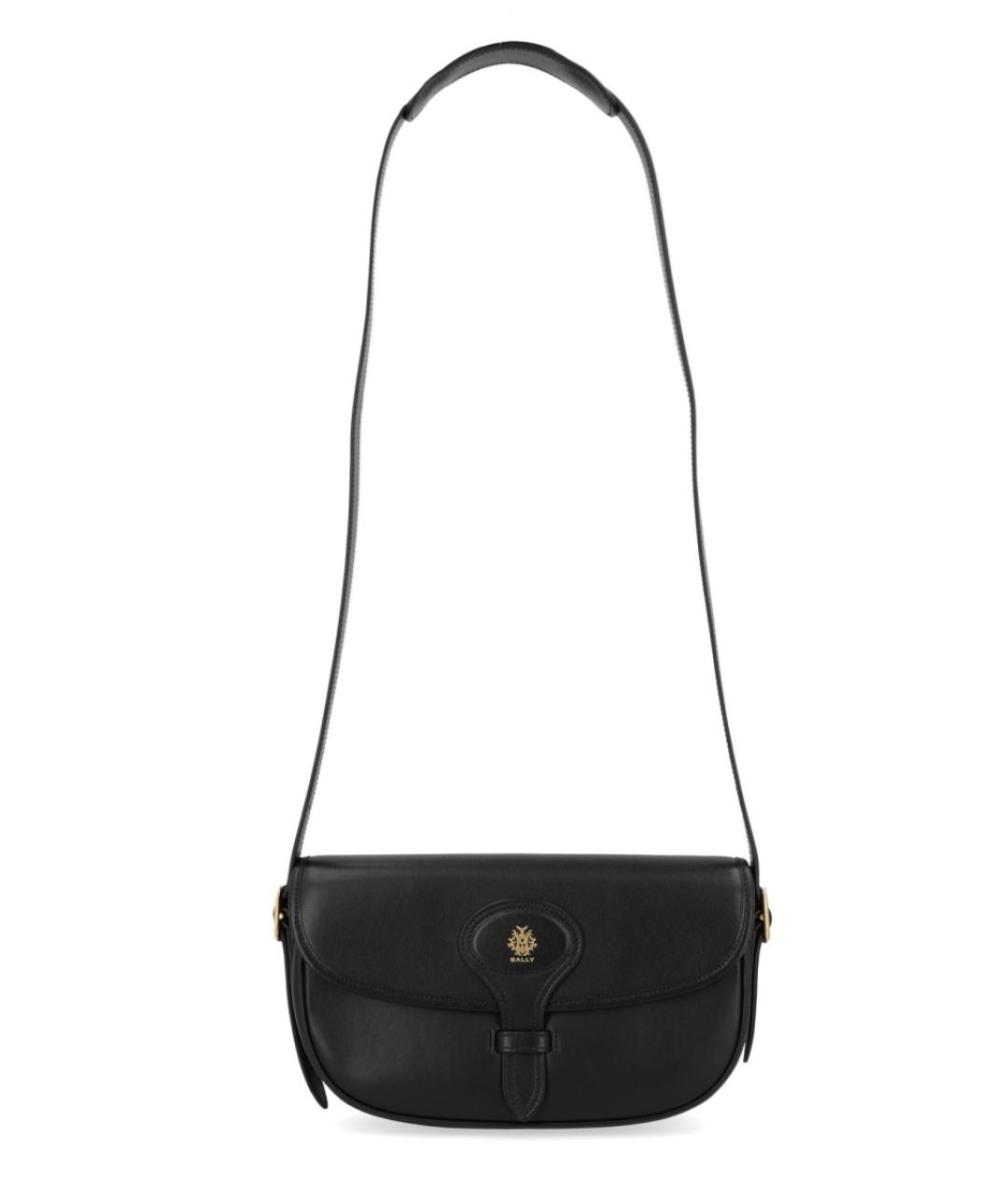 BALLY Черная кожаная сумка через плечо, фото 1