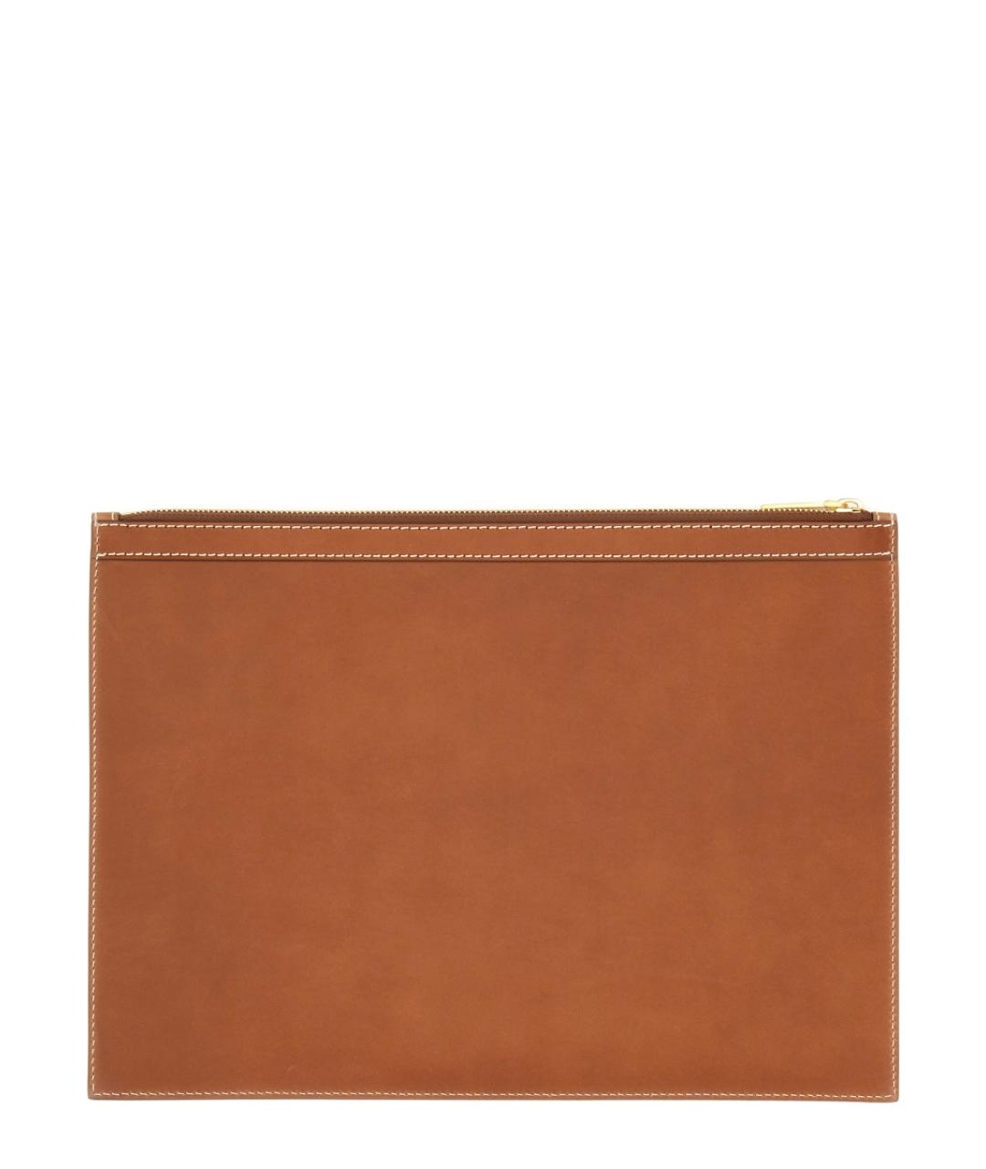 THOM BROWNE Коричневая кожаная папка для документов, фото 2