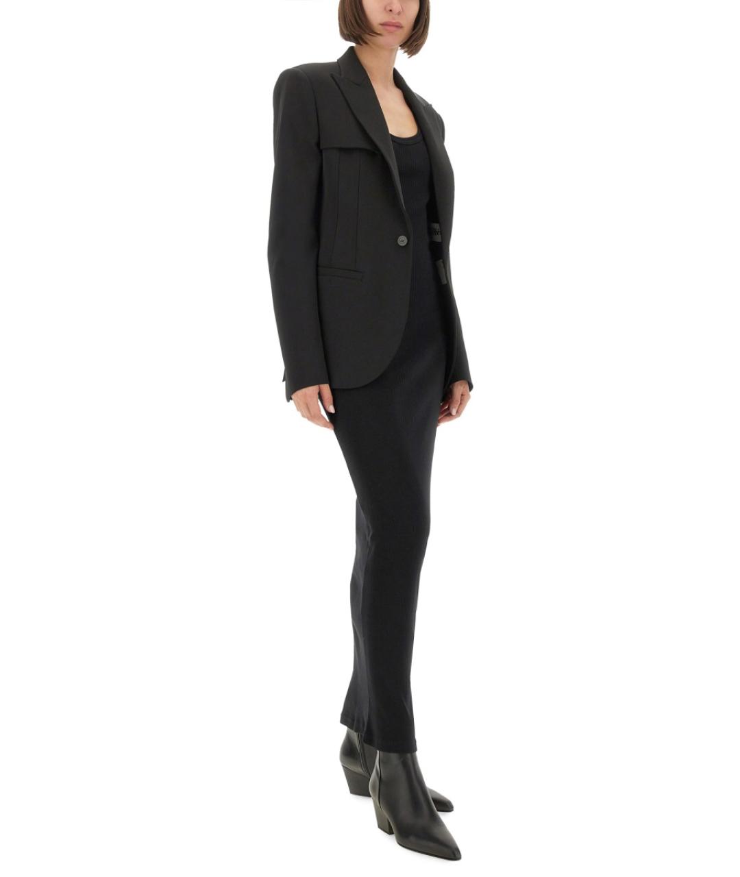 JEAN PAUL GAULTIER Черное хлопковое повседневное платье, фото 2