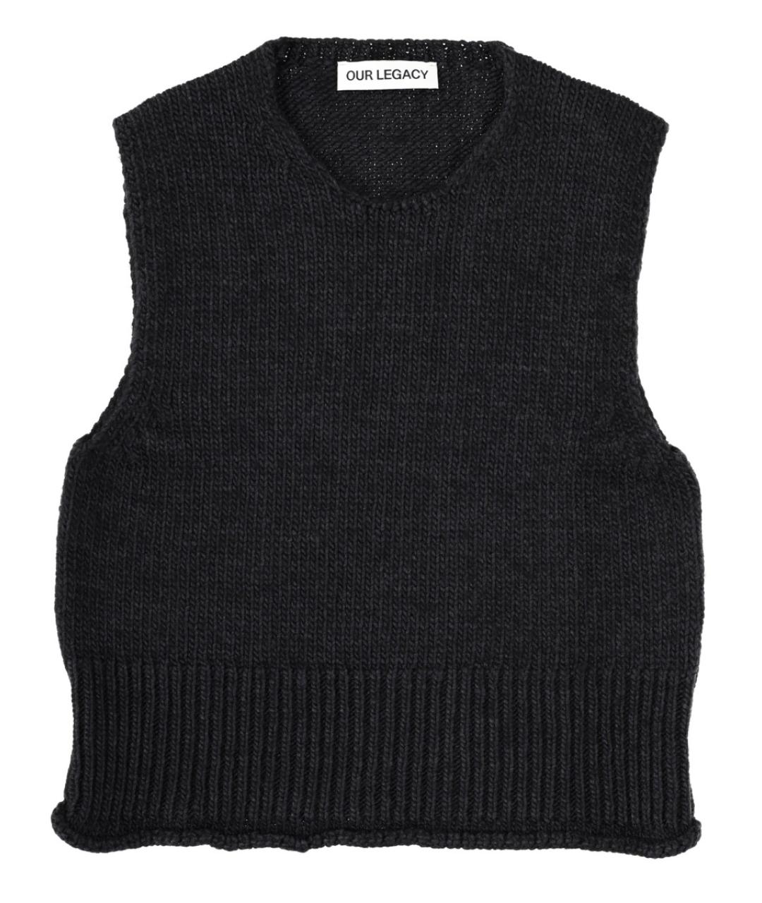 OUR LEGACY Черная шерстяная жилетка, фото 1