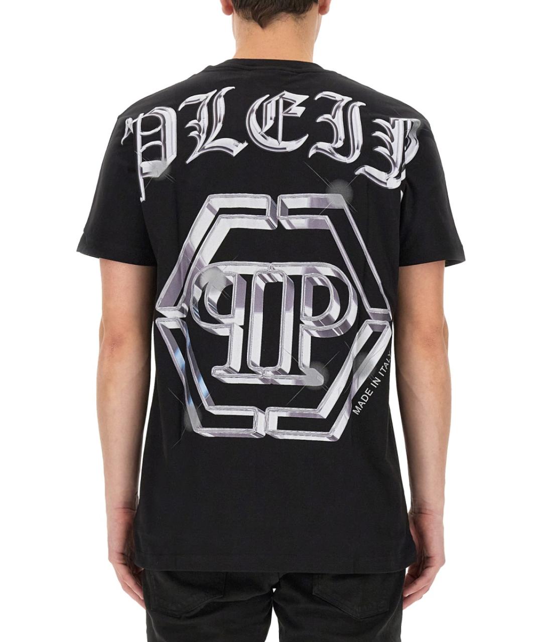 PHILIPP PLEIN Черная хлопковая футболка, фото 3