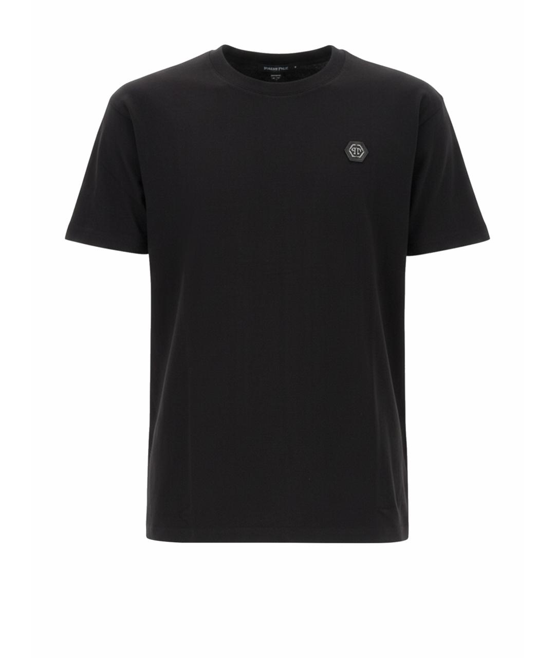 PHILIPP PLEIN Черная хлопковая футболка, фото 1
