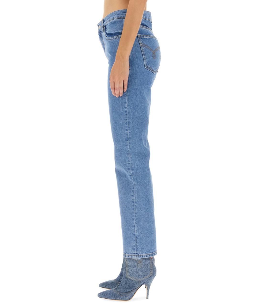 MOSCHINO JEANS Синие хлопковые джинсы слим, фото 4