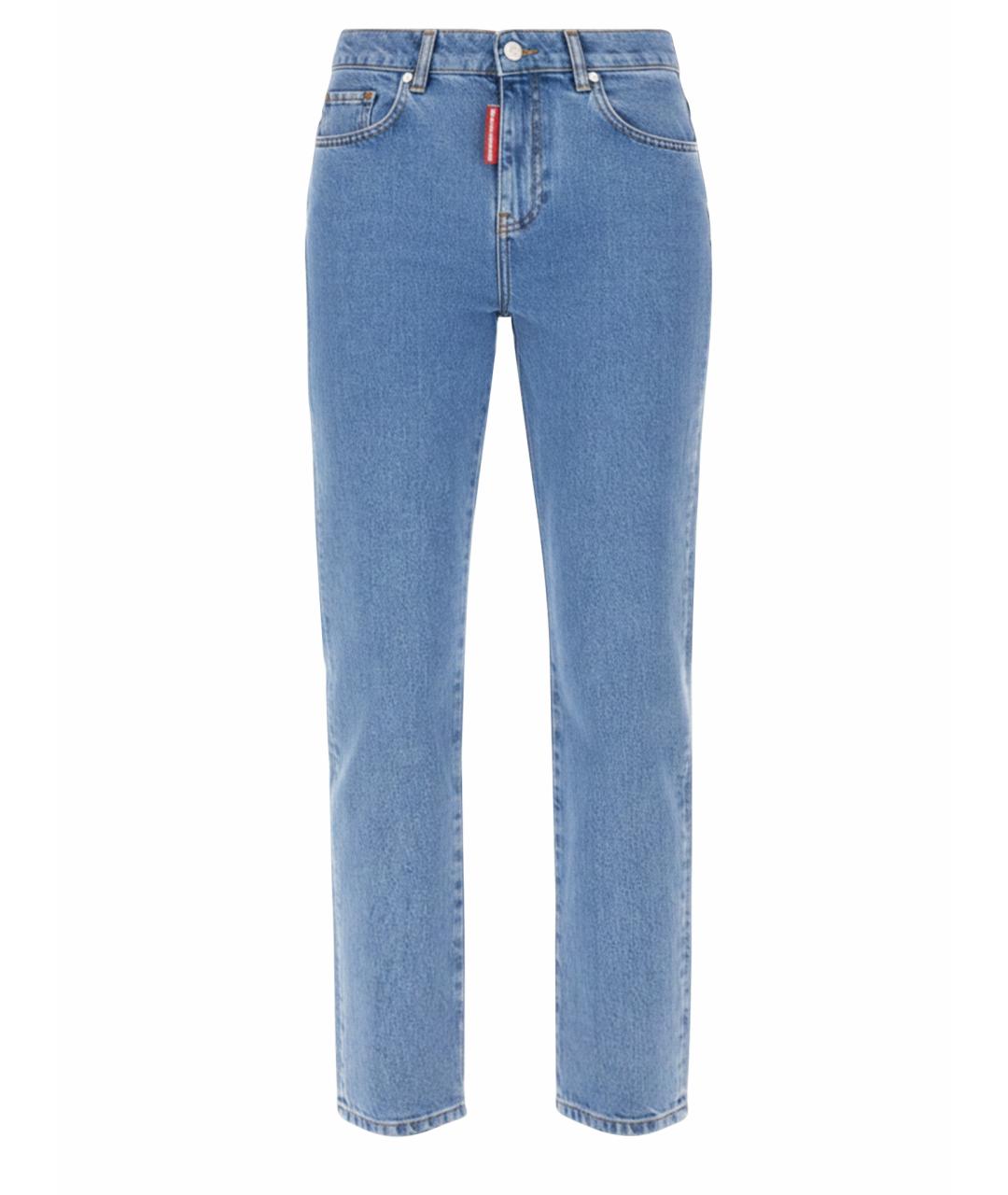 MOSCHINO JEANS Синие хлопковые джинсы слим, фото 1