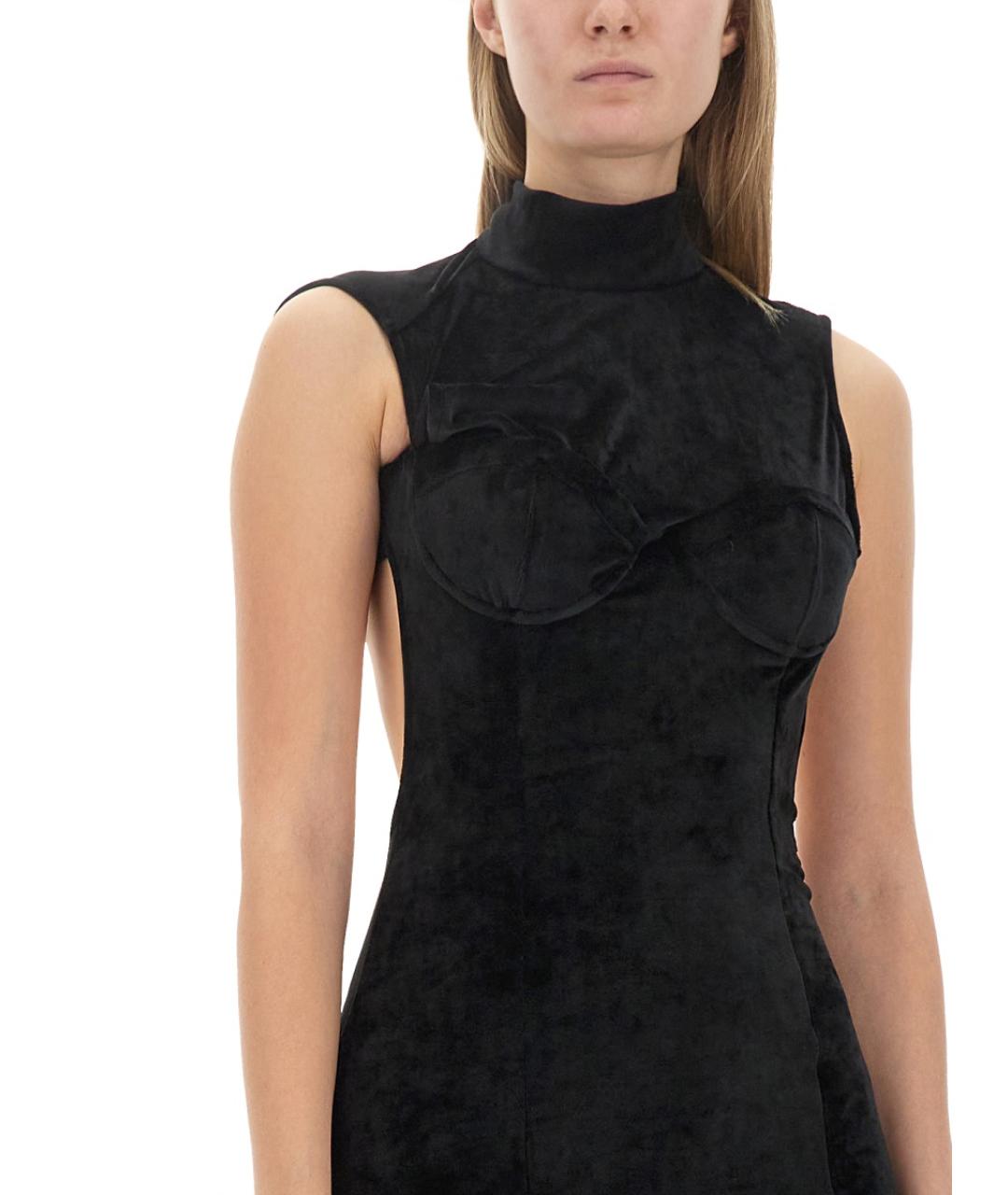 GCDS Черное полиэстеровое повседневное платье, фото 4