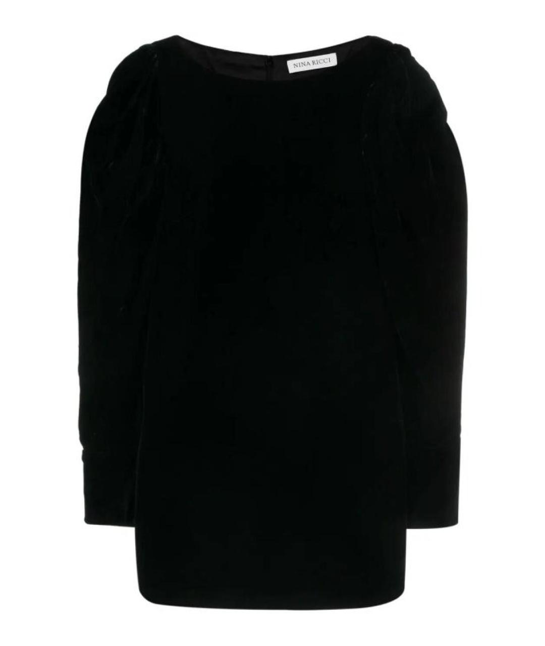 NINA RICCI Черное вискозное коктейльное платье, фото 1