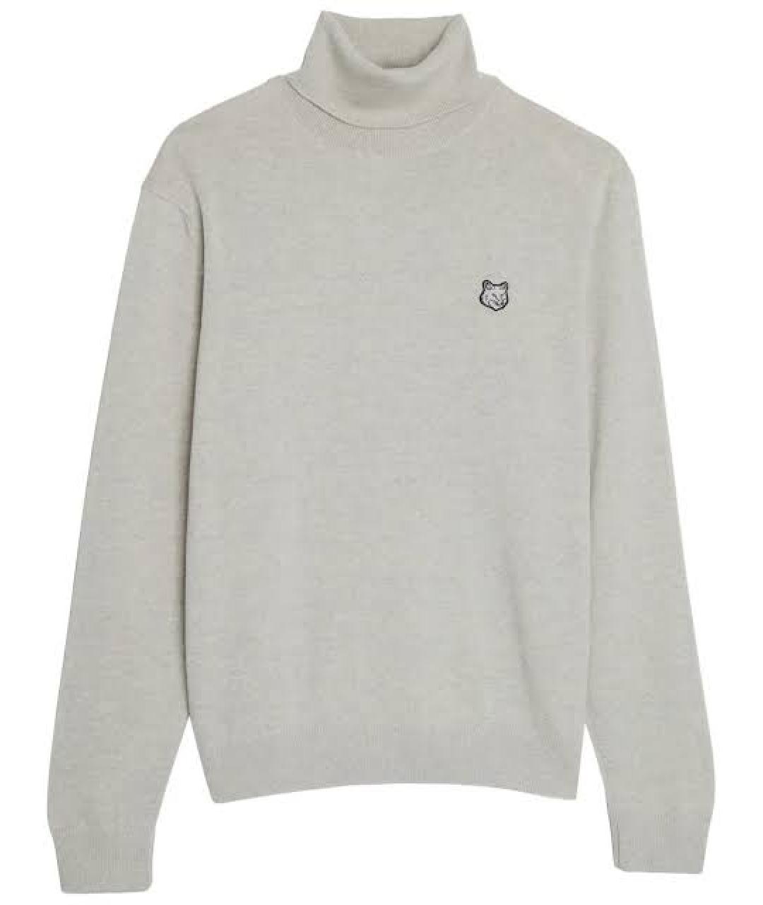 MAISON KITSUNE Серый шерстяной джемпер / свитер, фото 1