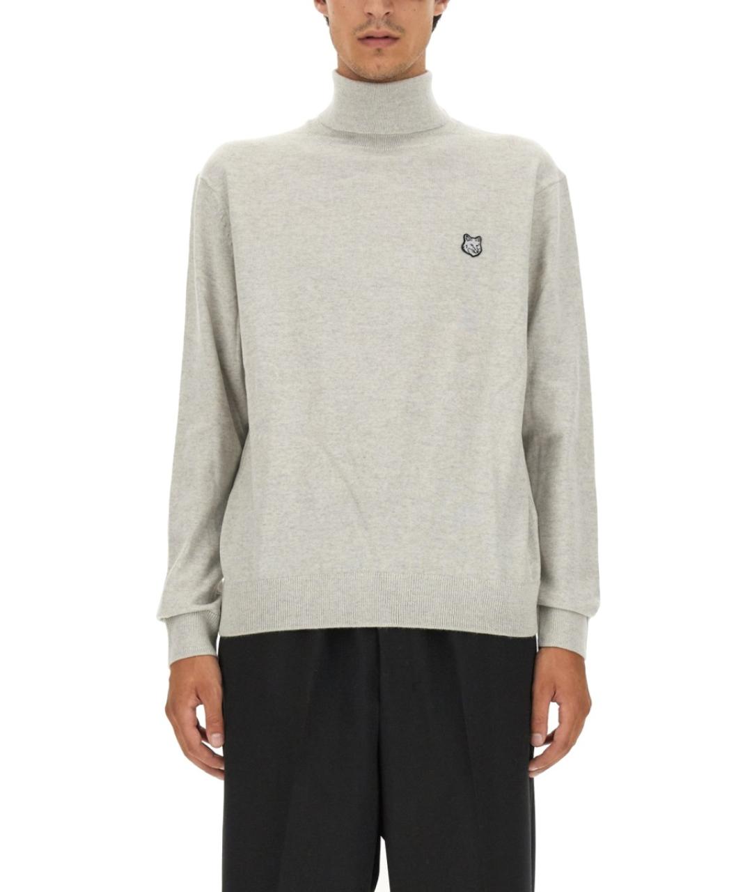 MAISON KITSUNE Серый шерстяной джемпер / свитер, фото 5
