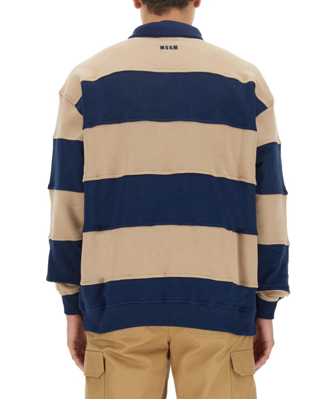 MSGM Мульти хлопковое поло с длинным рукавом, фото 4