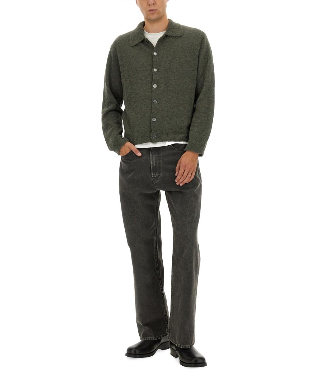OUR LEGACY Зеленый шерстяной кардиган, фото 2