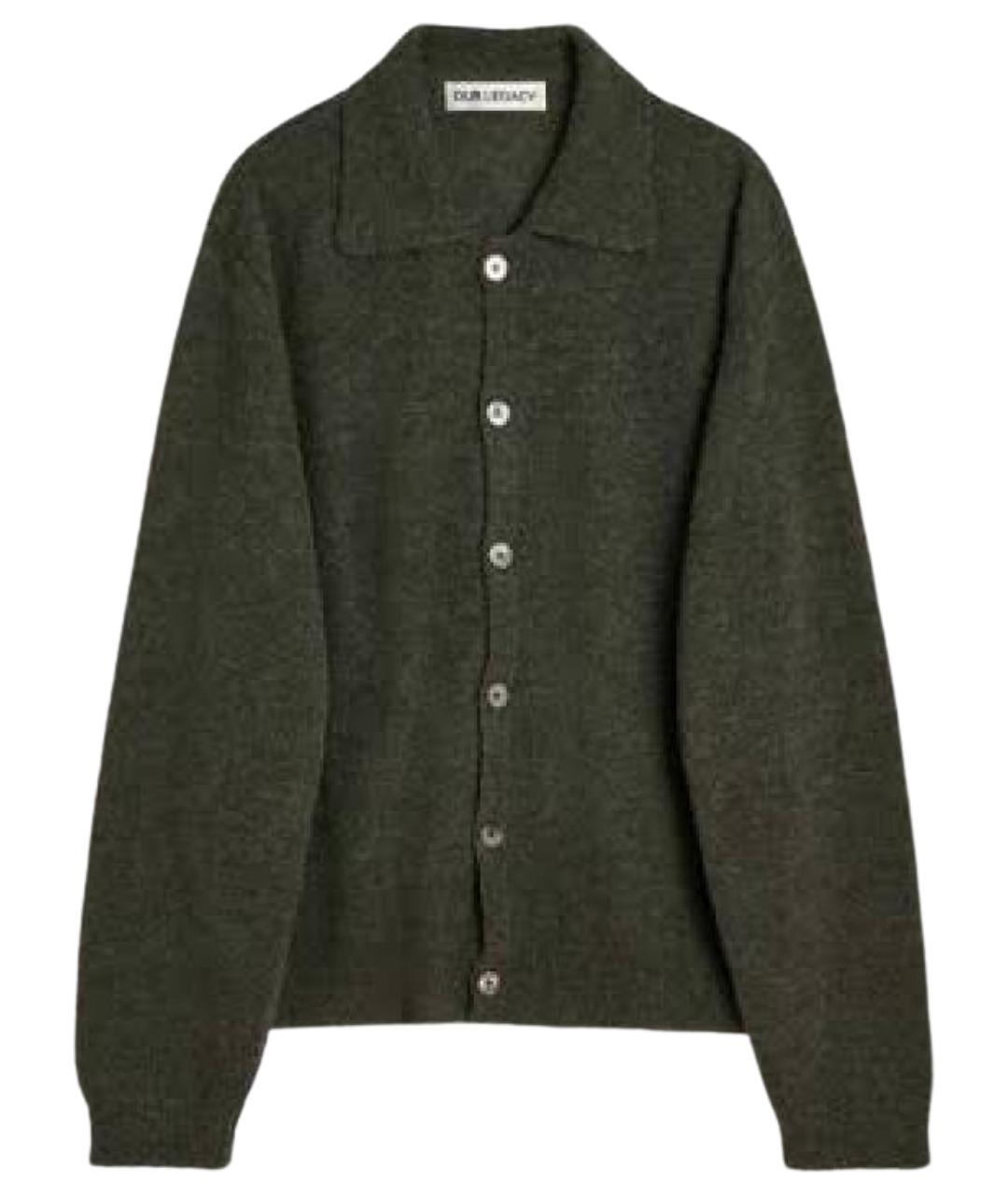 OUR LEGACY Зеленый шерстяной кардиган, фото 1