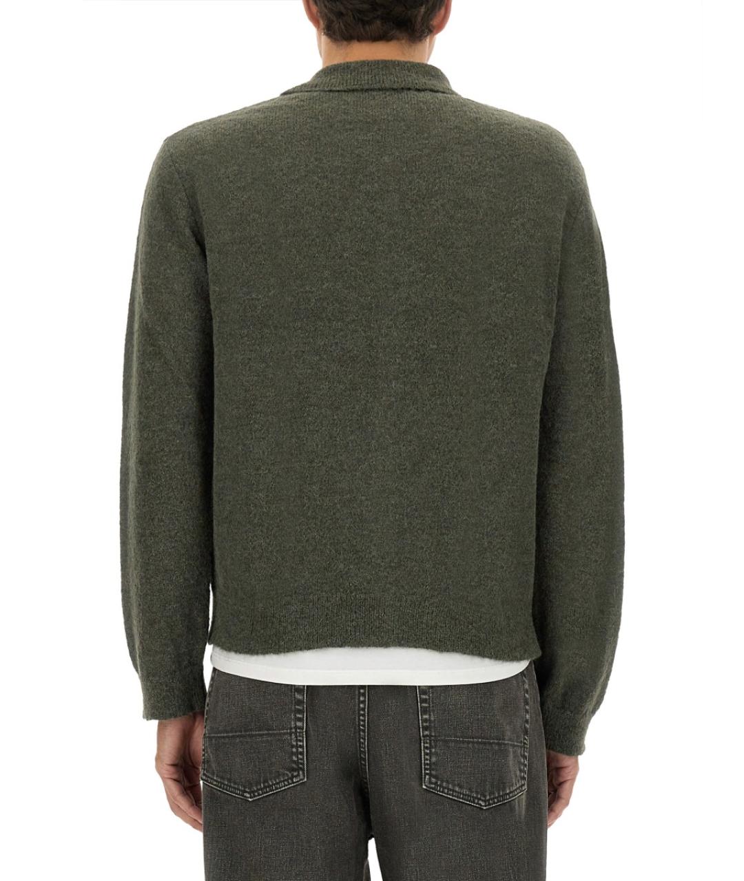 OUR LEGACY Зеленый шерстяной кардиган, фото 3