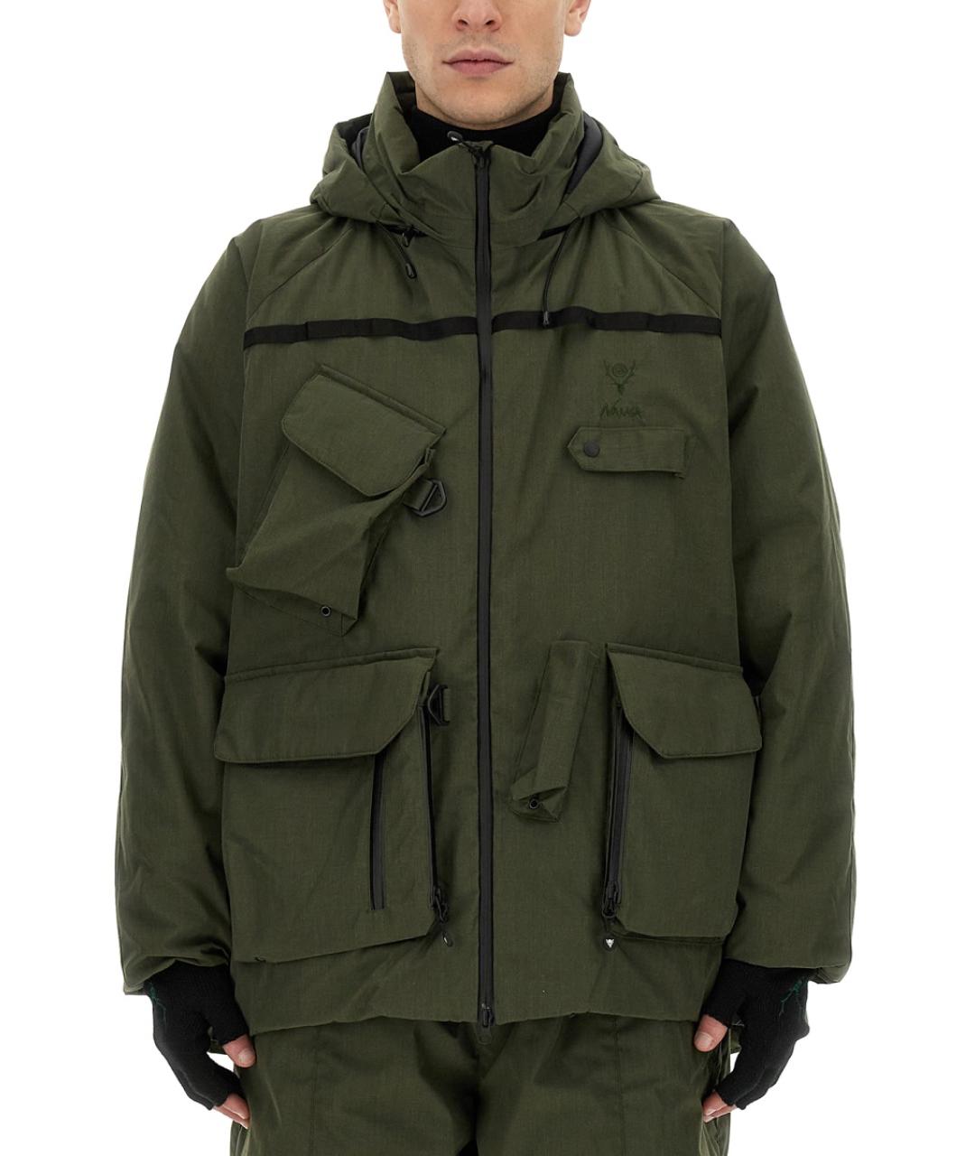 SOUTH2 WEST8 Зеленая полиэстеровая куртка, фото 2