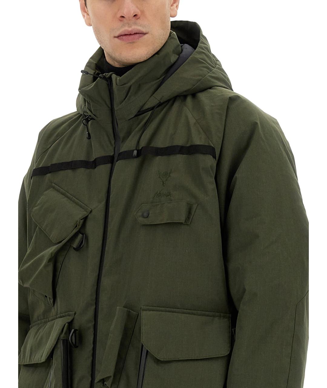 SOUTH2 WEST8 Зеленая полиэстеровая куртка, фото 5