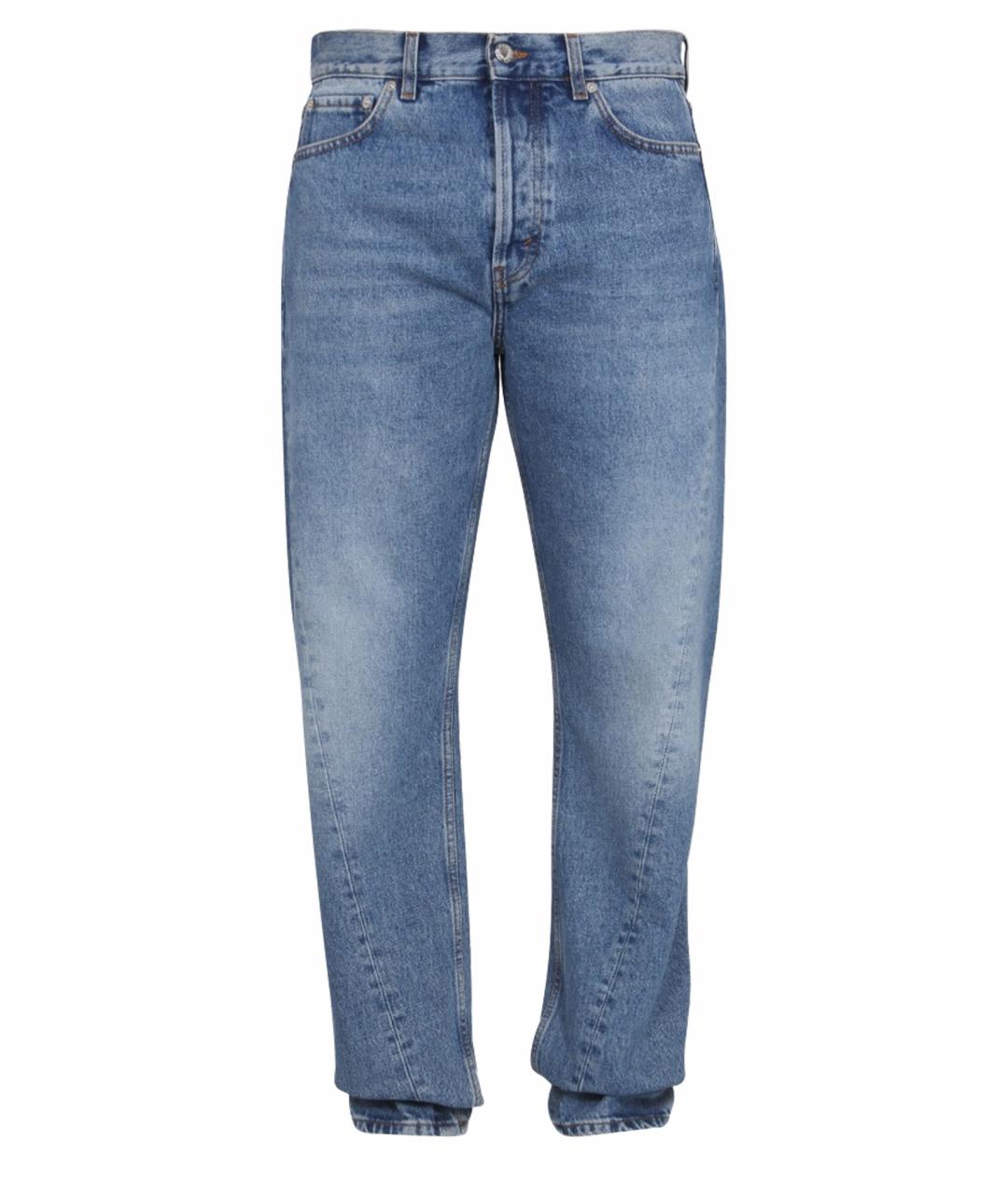 SEFR Синие хлопковые прямые джинсы, фото 1