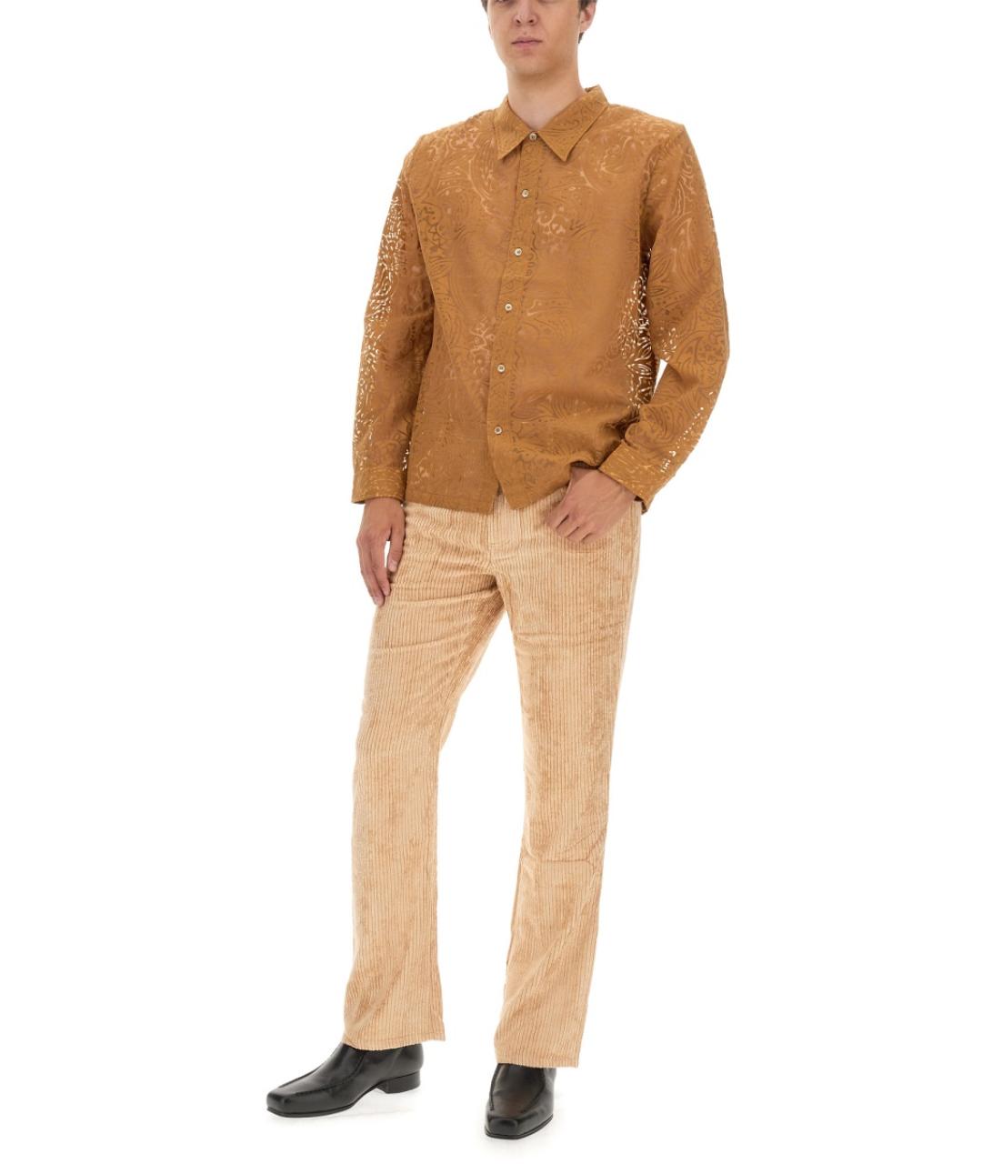 SEFR Коричневая хлопковая кэжуал рубашка, фото 2