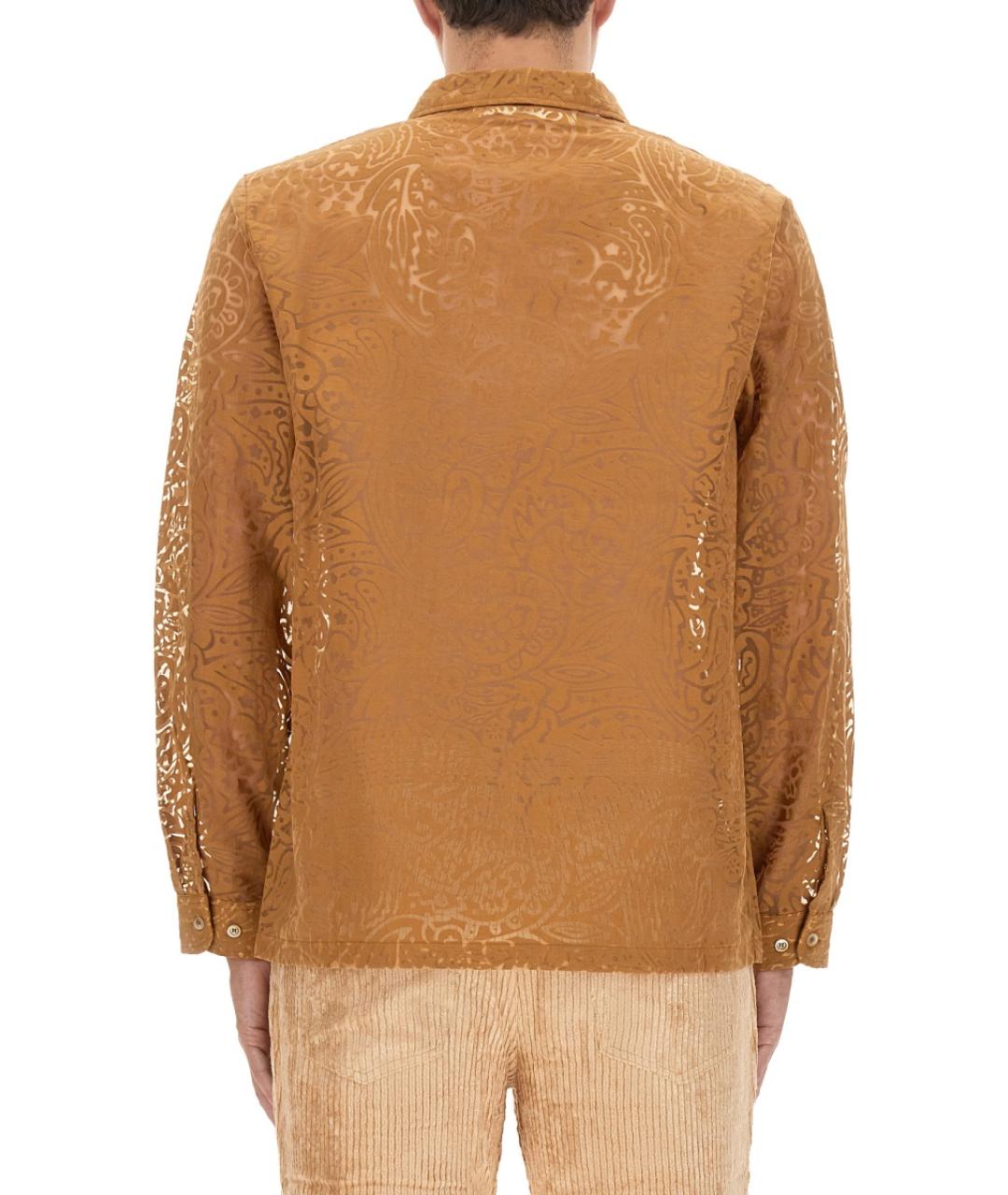 SEFR Коричневая хлопковая кэжуал рубашка, фото 3