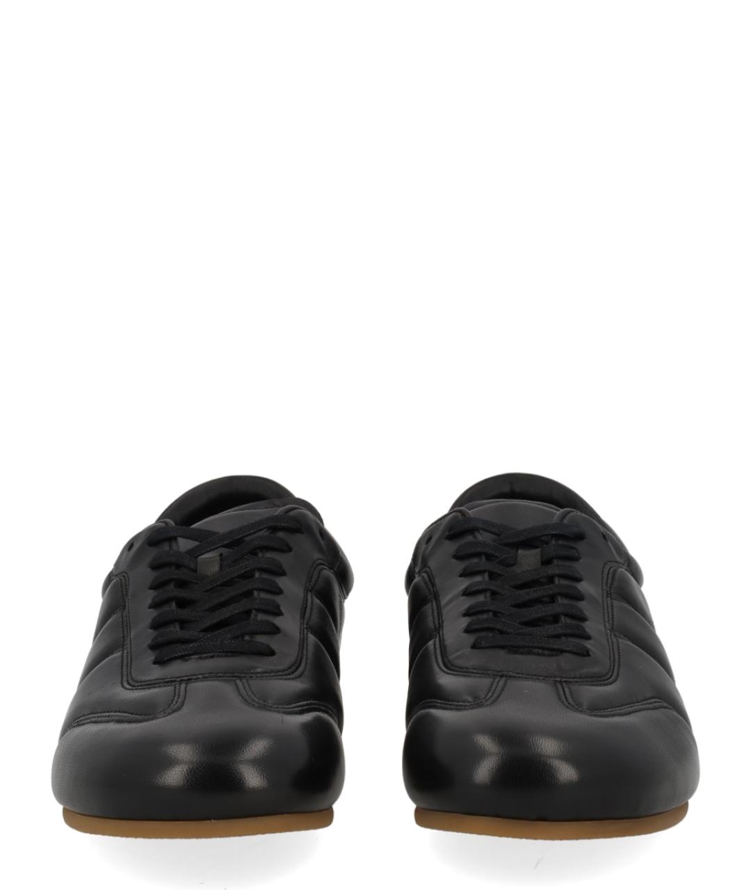 LEMAIRE Черные кожаные низкие кроссовки / кеды, фото 6