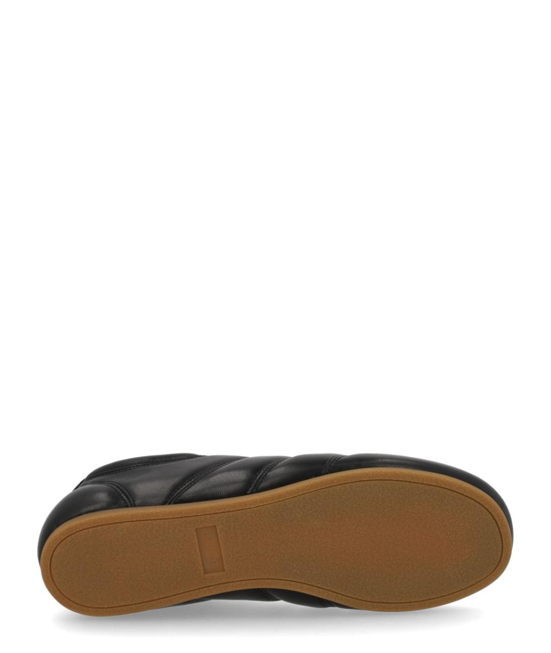 LEMAIRE Черные кожаные низкие кроссовки / кеды, фото 5