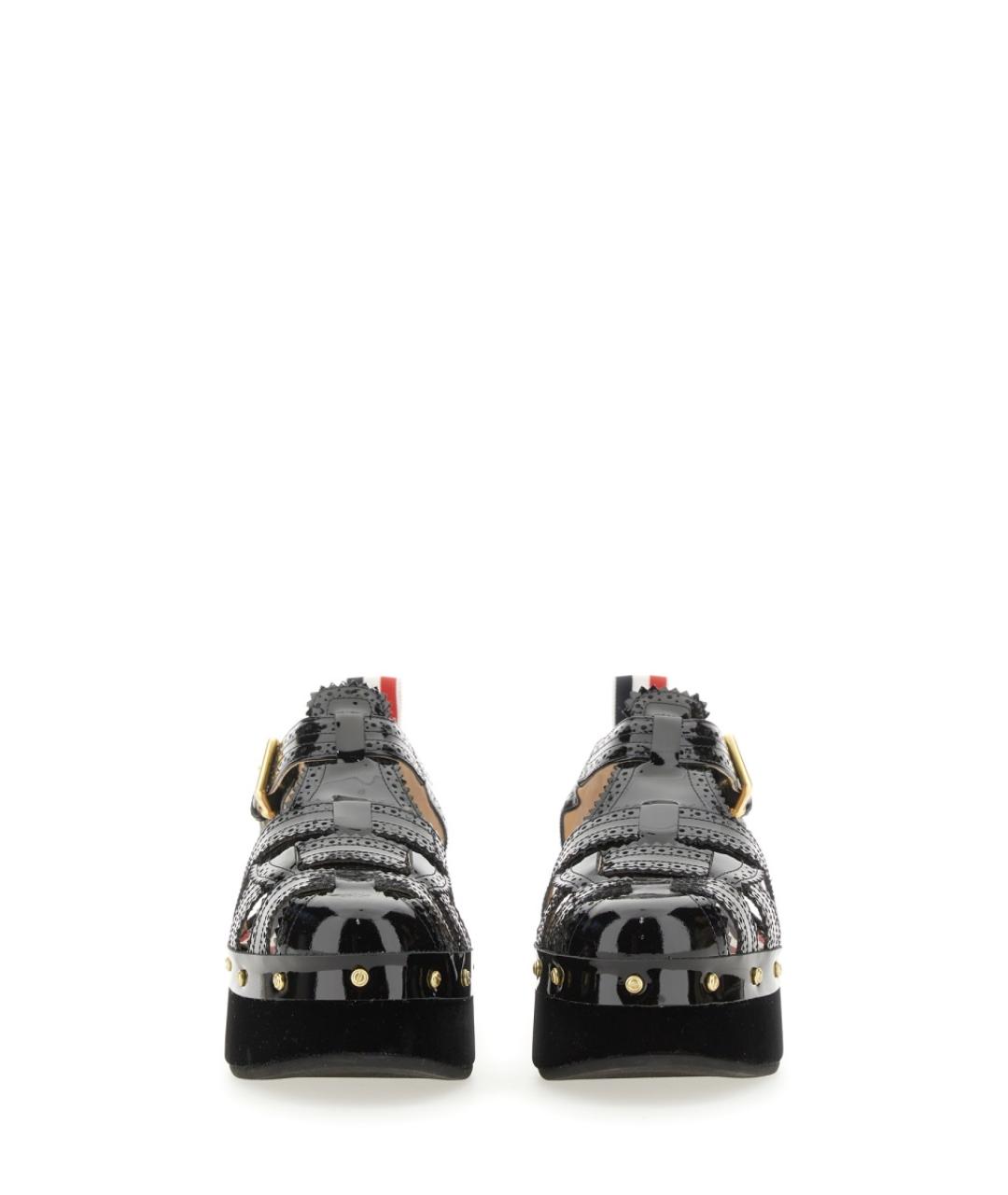 THOM BROWNE Черные кожаные сандалии, фото 2