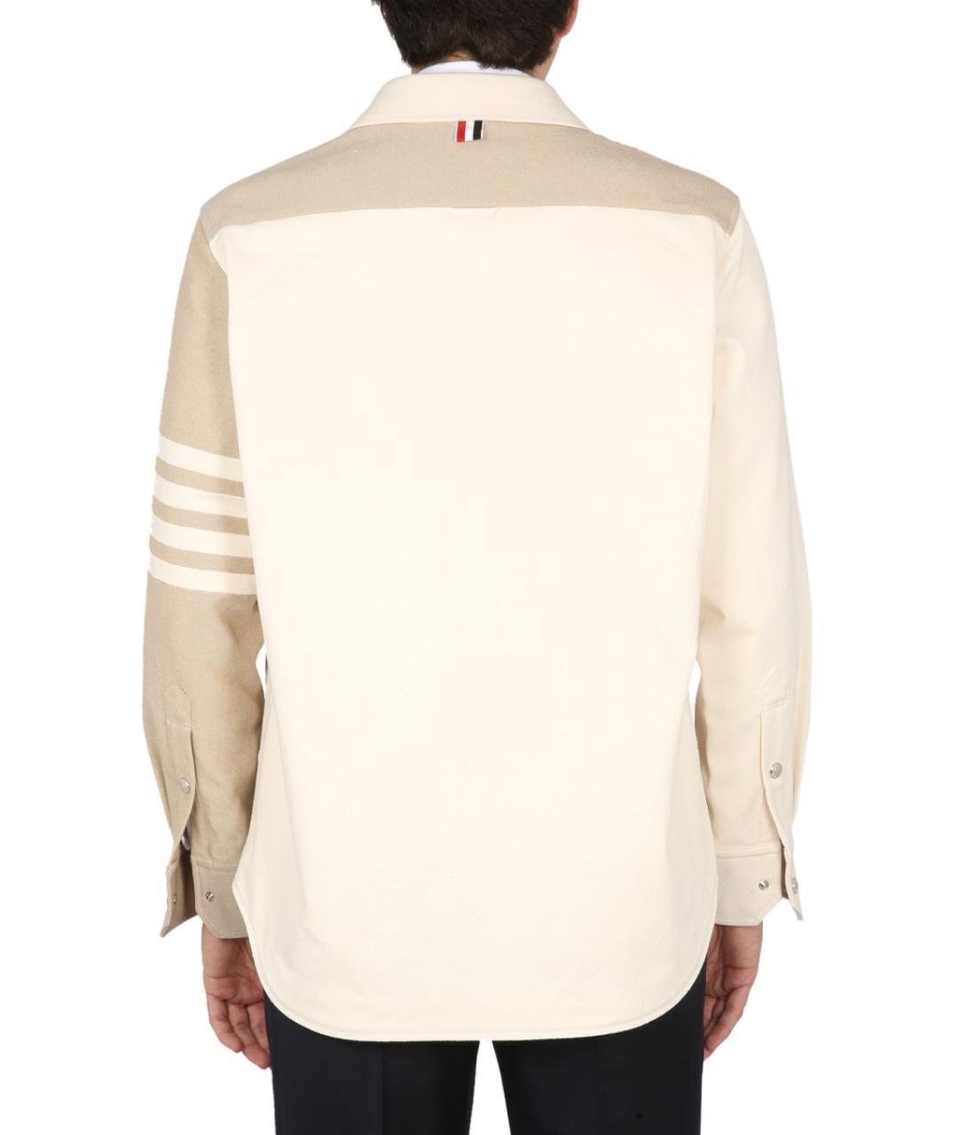 THOM BROWNE Бежевая хлопковая куртка, фото 4