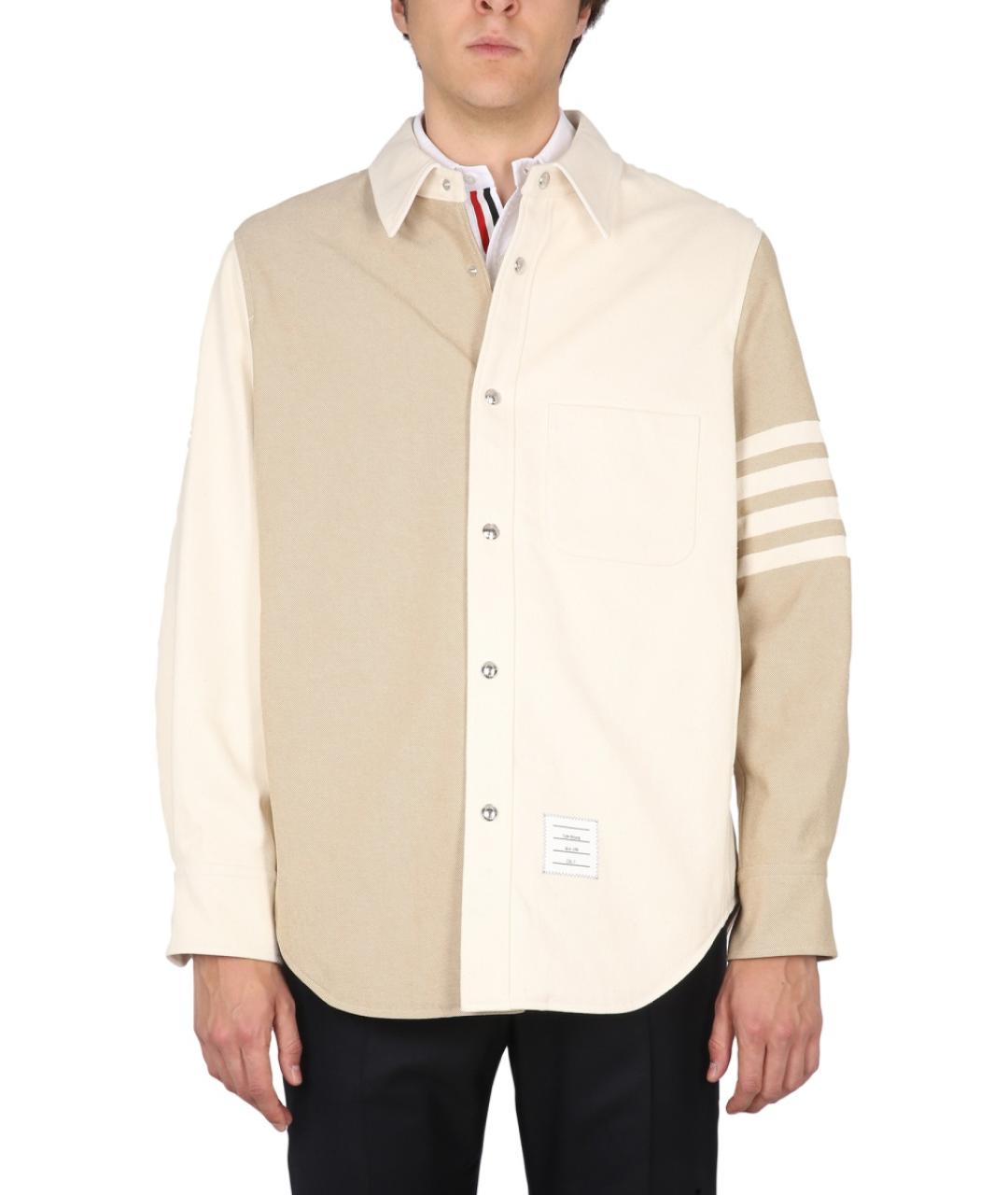 THOM BROWNE Бежевая хлопковая куртка, фото 2