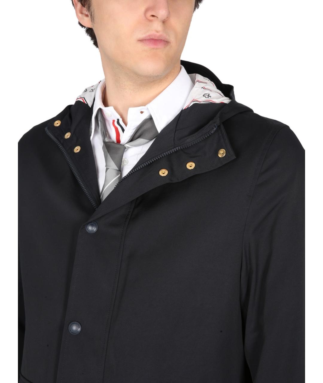 THOM BROWNE Синяя полиэстеровая парка, фото 4