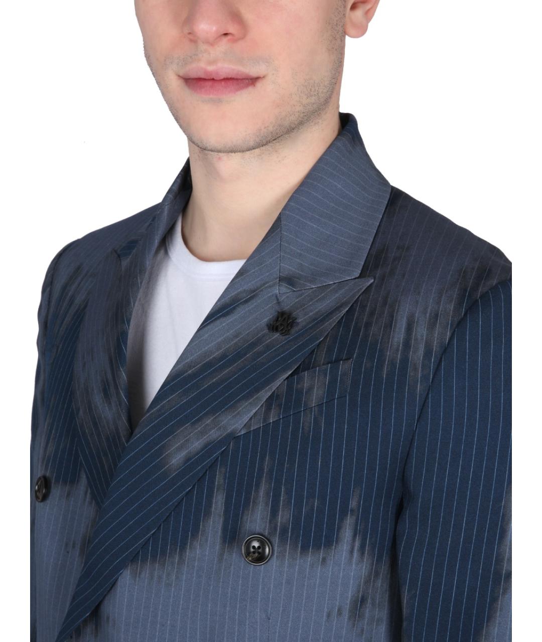 AMIRI Синий шерстяной пиджак, фото 4