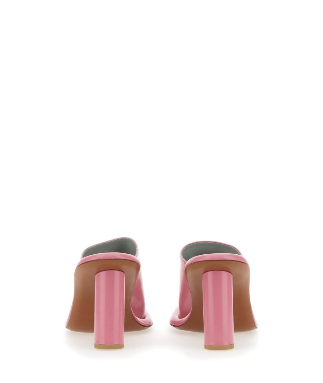 AMBUSH Розовые кожаные мюли, фото 3