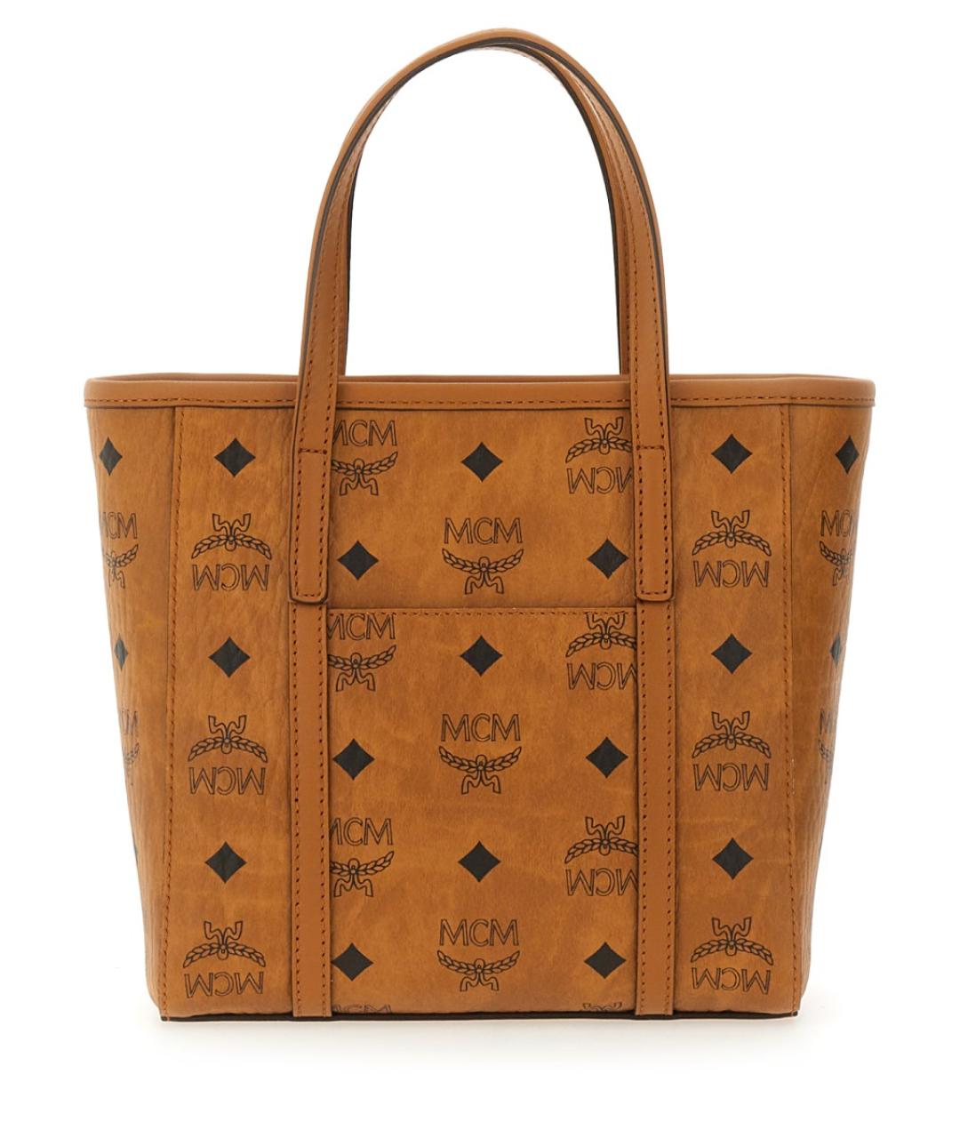 MCM Коричневая сумка тоут из искусственной кожи, фото 2