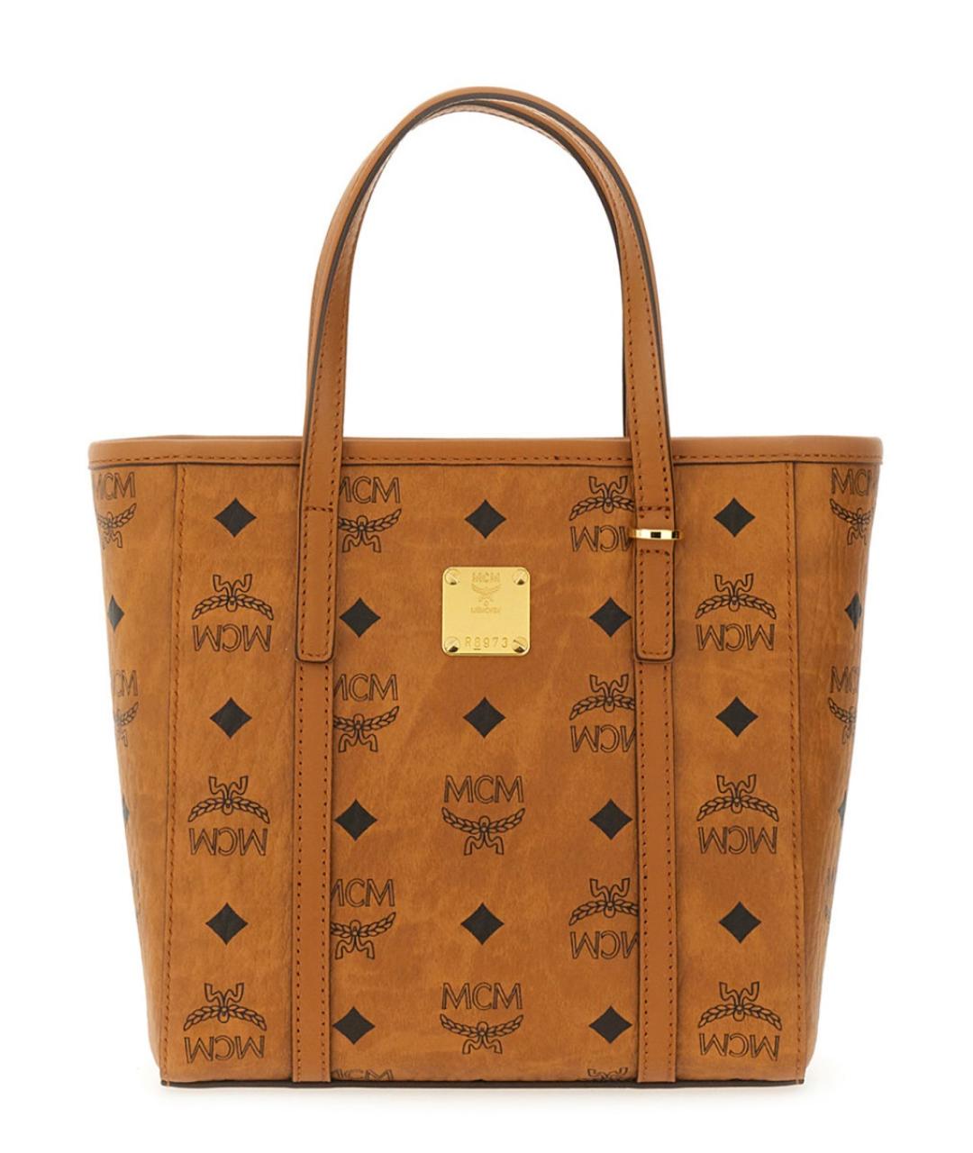 MCM Коричневая сумка тоут из искусственной кожи, фото 1