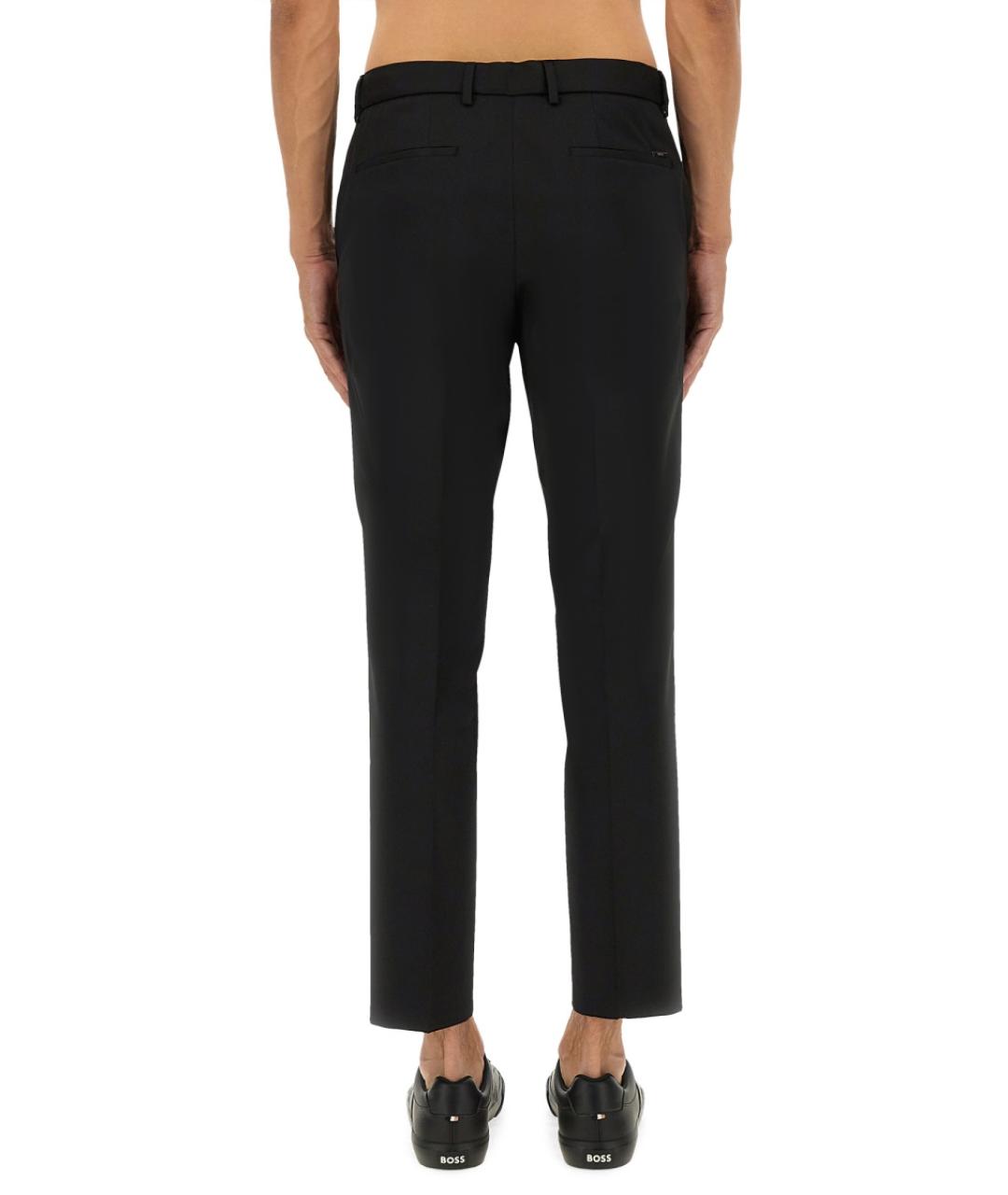 HUGO BOSS Черные полиэстеровые повседневные брюки, фото 3