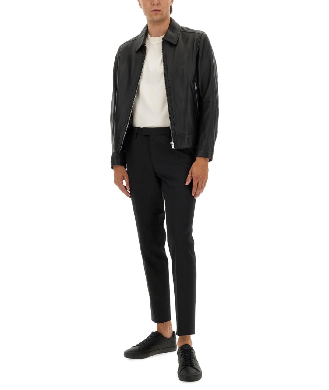 HUGO BOSS Черные полиэстеровые повседневные брюки, фото 2