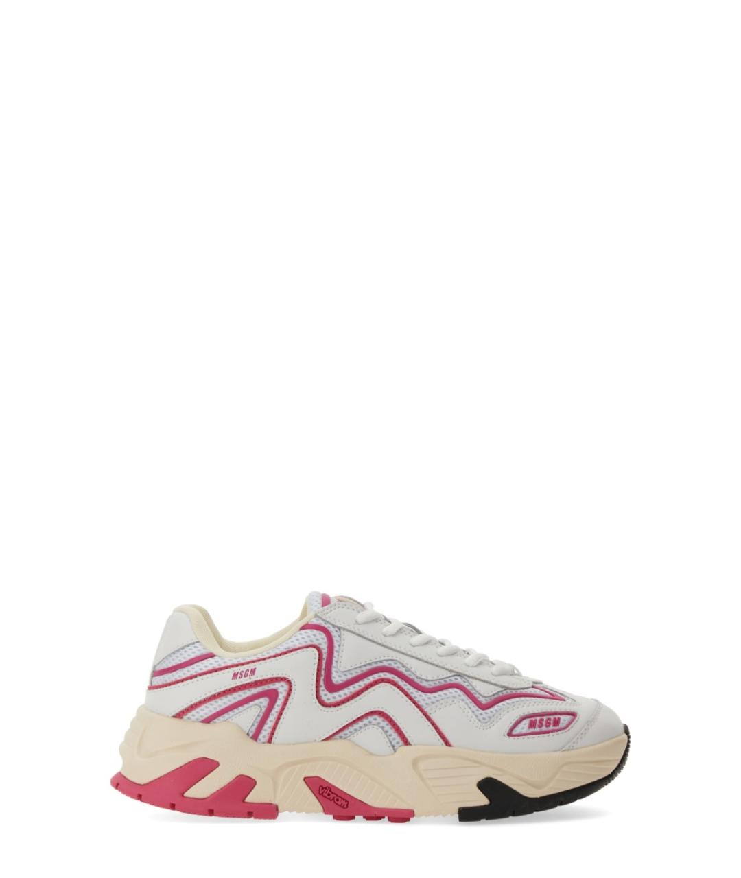 MSGM Белые синтетические кроссовки, фото 1