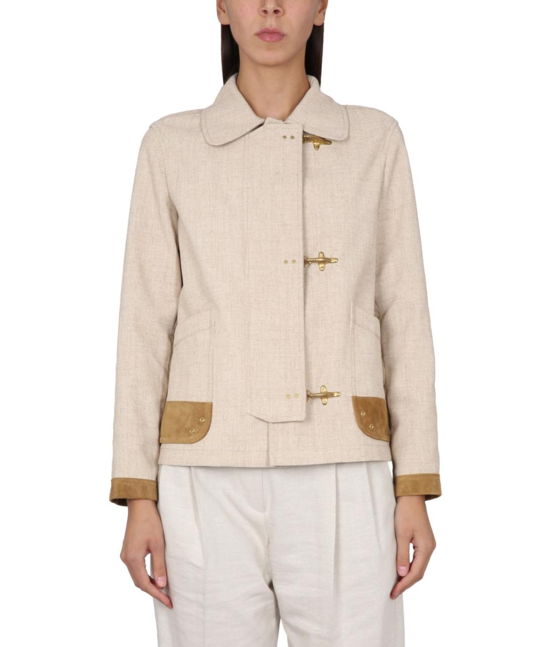 FAY Бежевая полиэстеровая куртка, фото 5