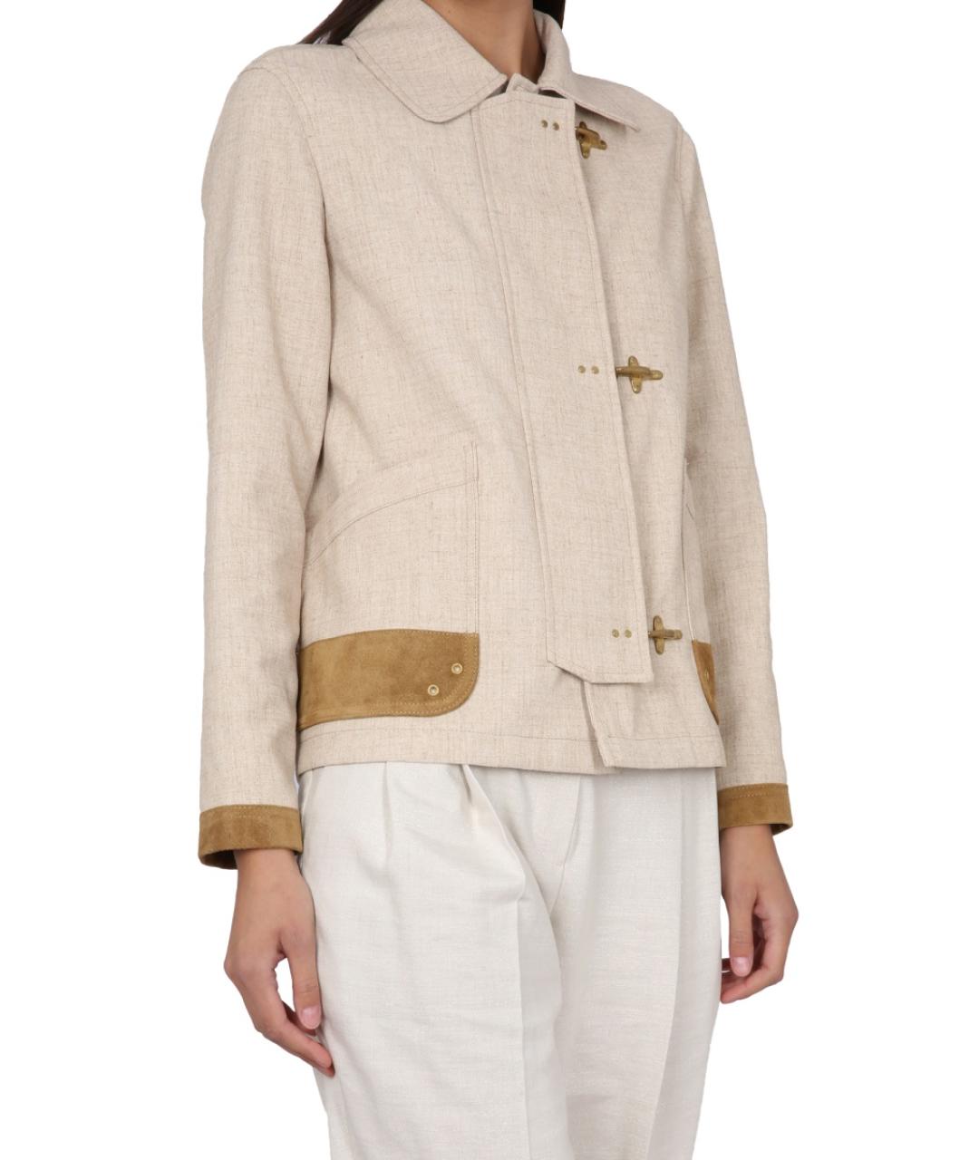 FAY Бежевая полиэстеровая куртка, фото 4