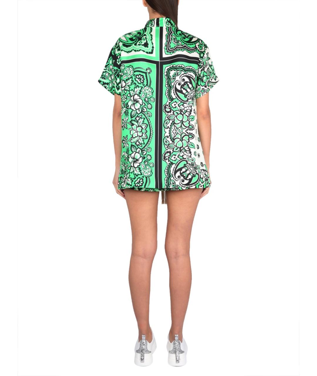 VALENTINO Зеленая шелковая рубашка, фото 3