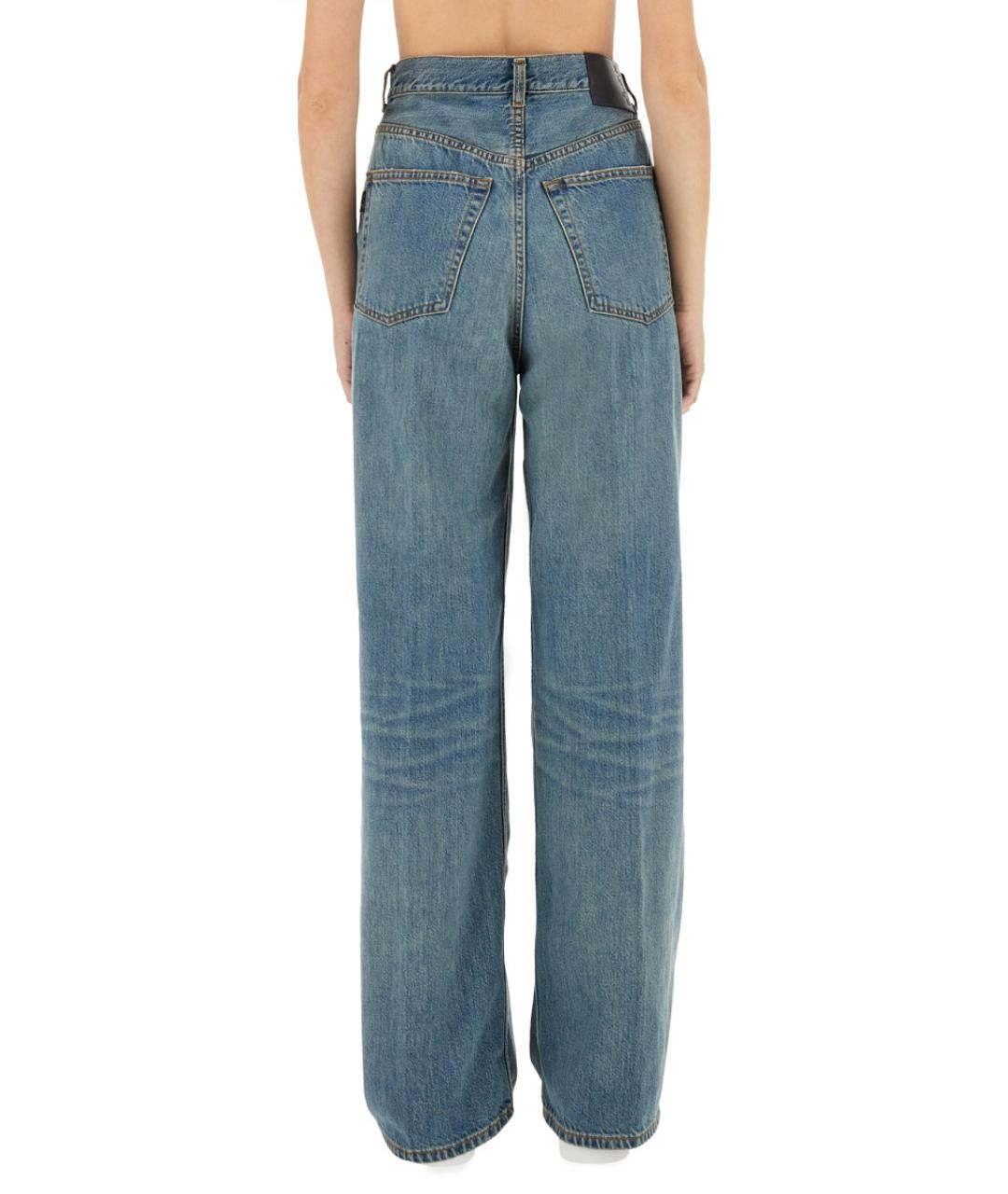 HAIKURE Синие хлопковые джинсы клеш, фото 3