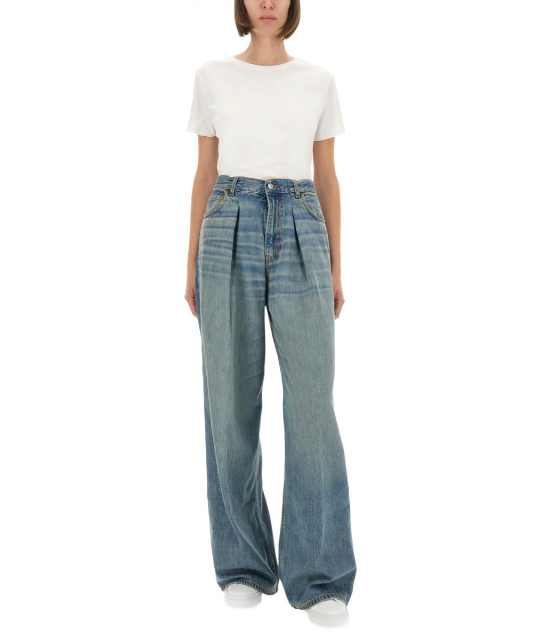 HAIKURE Синие хлопковые джинсы клеш, фото 2