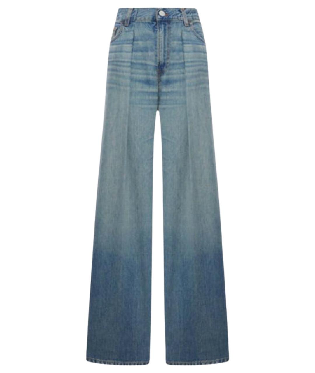 HAIKURE Синие хлопковые джинсы клеш, фото 1