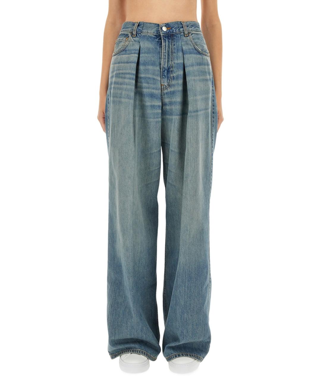 HAIKURE Синие хлопковые джинсы клеш, фото 5