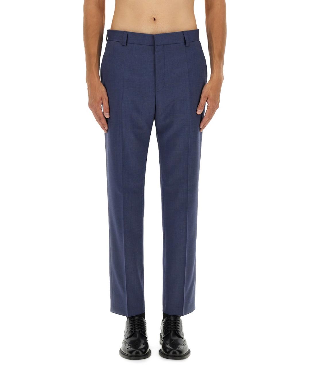 HUGO Синие полиэстеровые классические брюки, фото 5