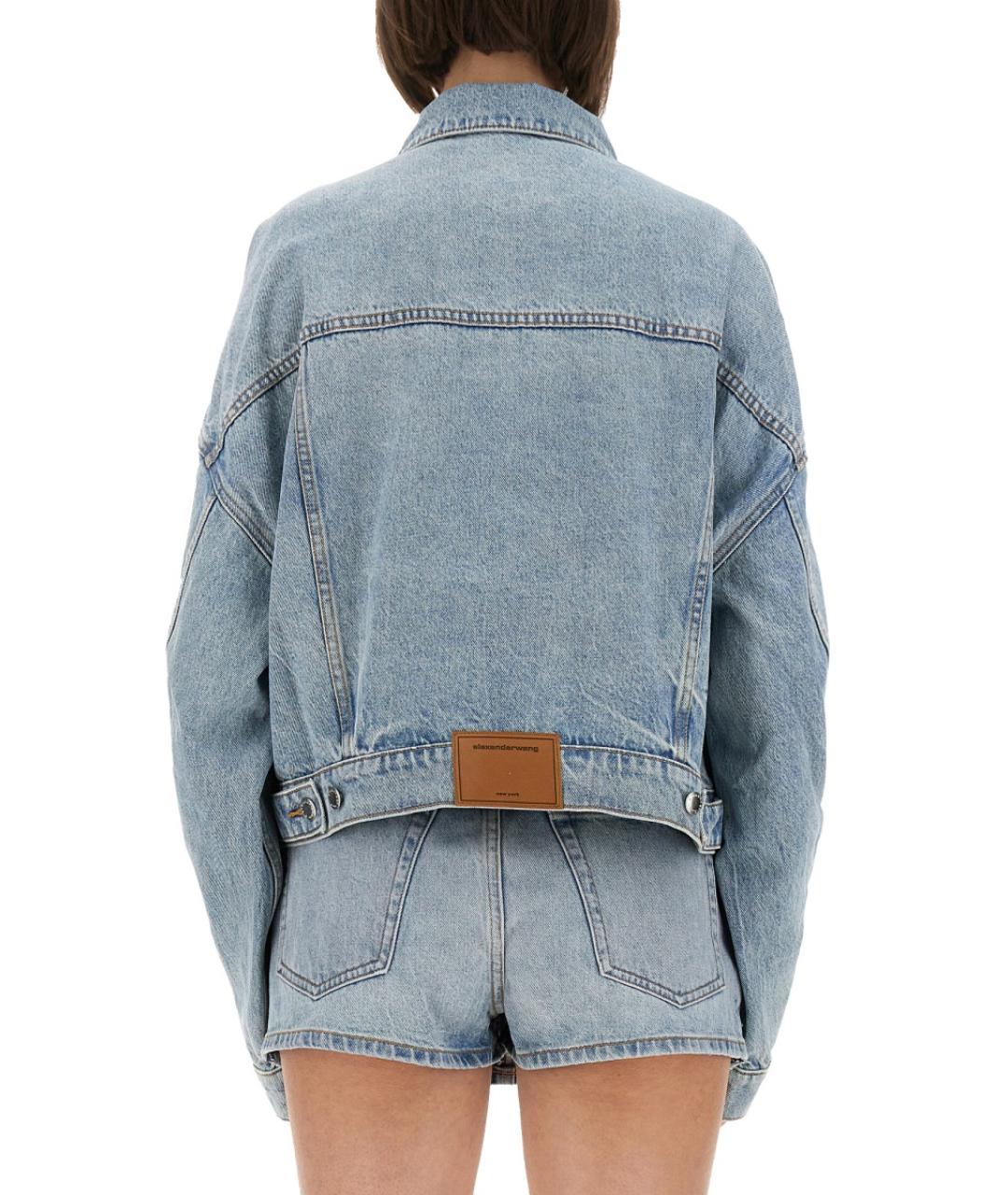 ALEXANDER WANG Голубая хлопковая куртка, фото 4