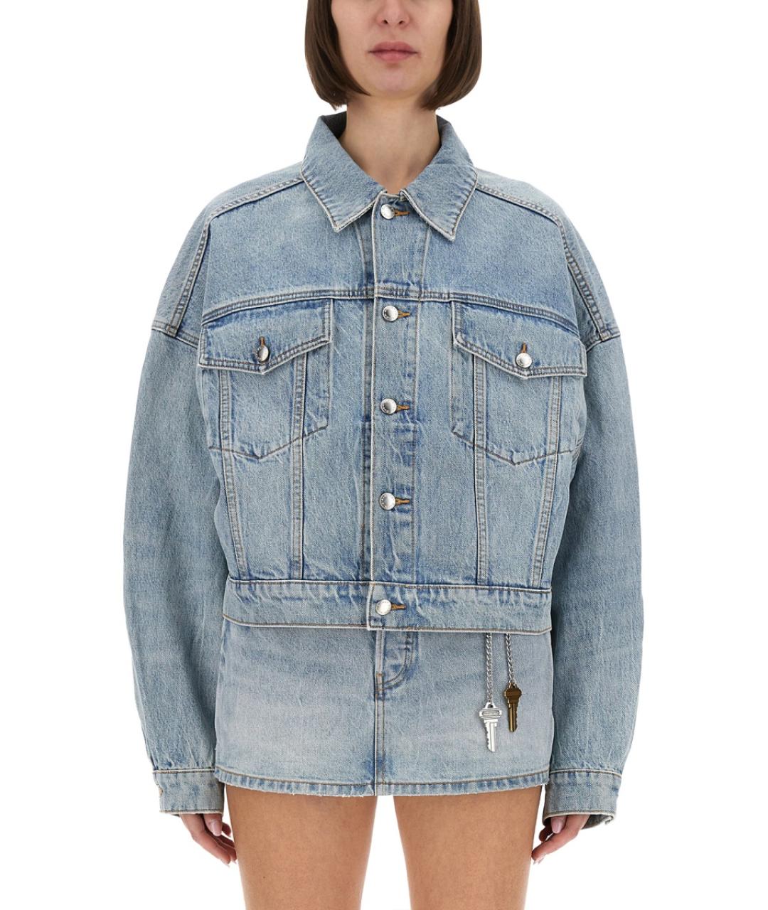 ALEXANDER WANG Голубая хлопковая куртка, фото 2