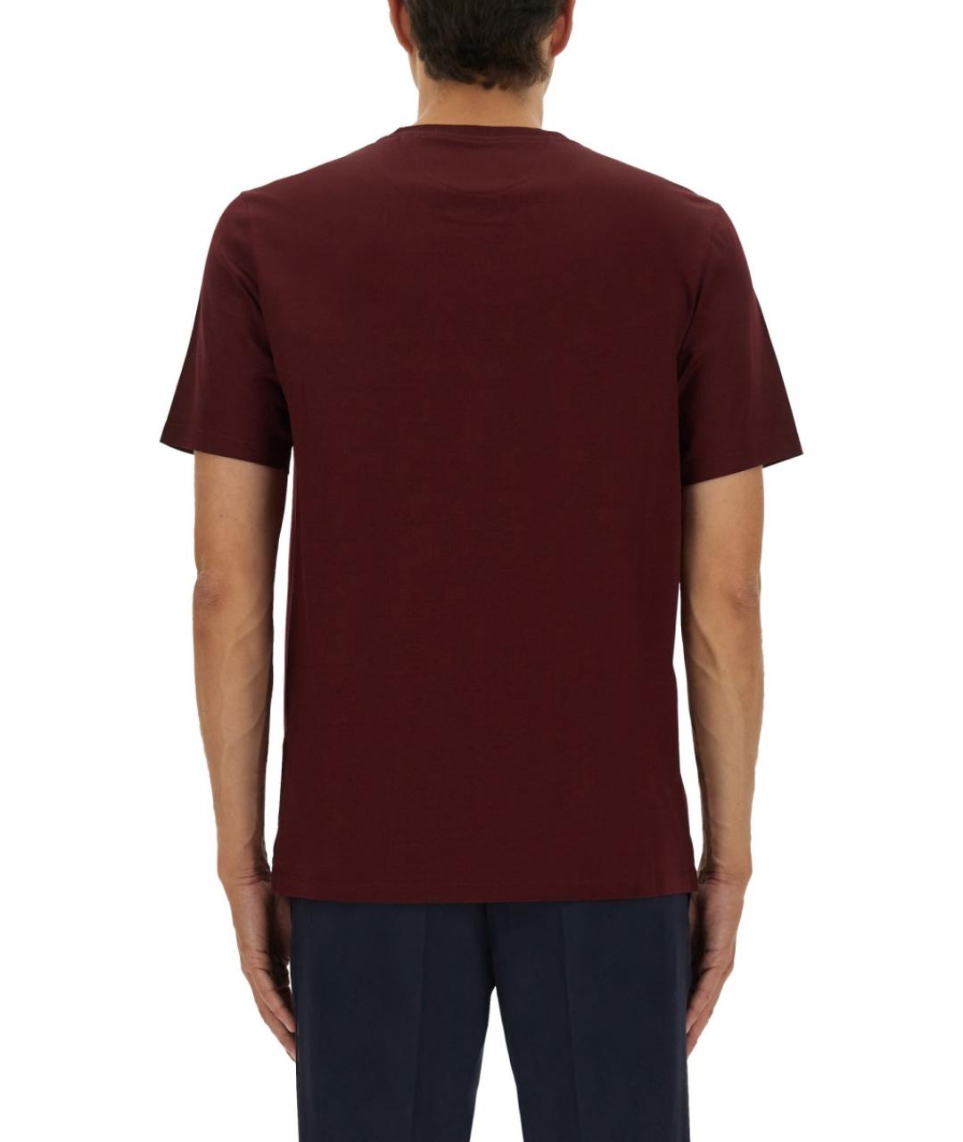PAUL SMITH Красная хлопковая футболка, фото 5