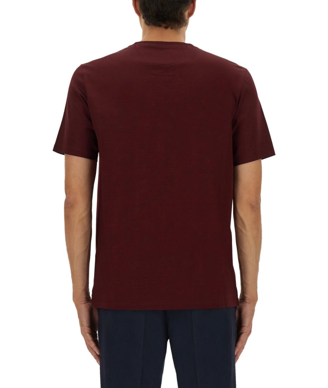 PAUL SMITH Красная хлопковая футболка, фото 3
