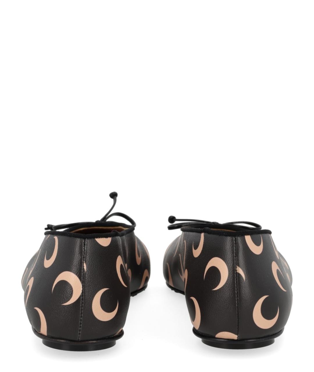 MARINE SERRE Черные кожаные балетки, фото 4